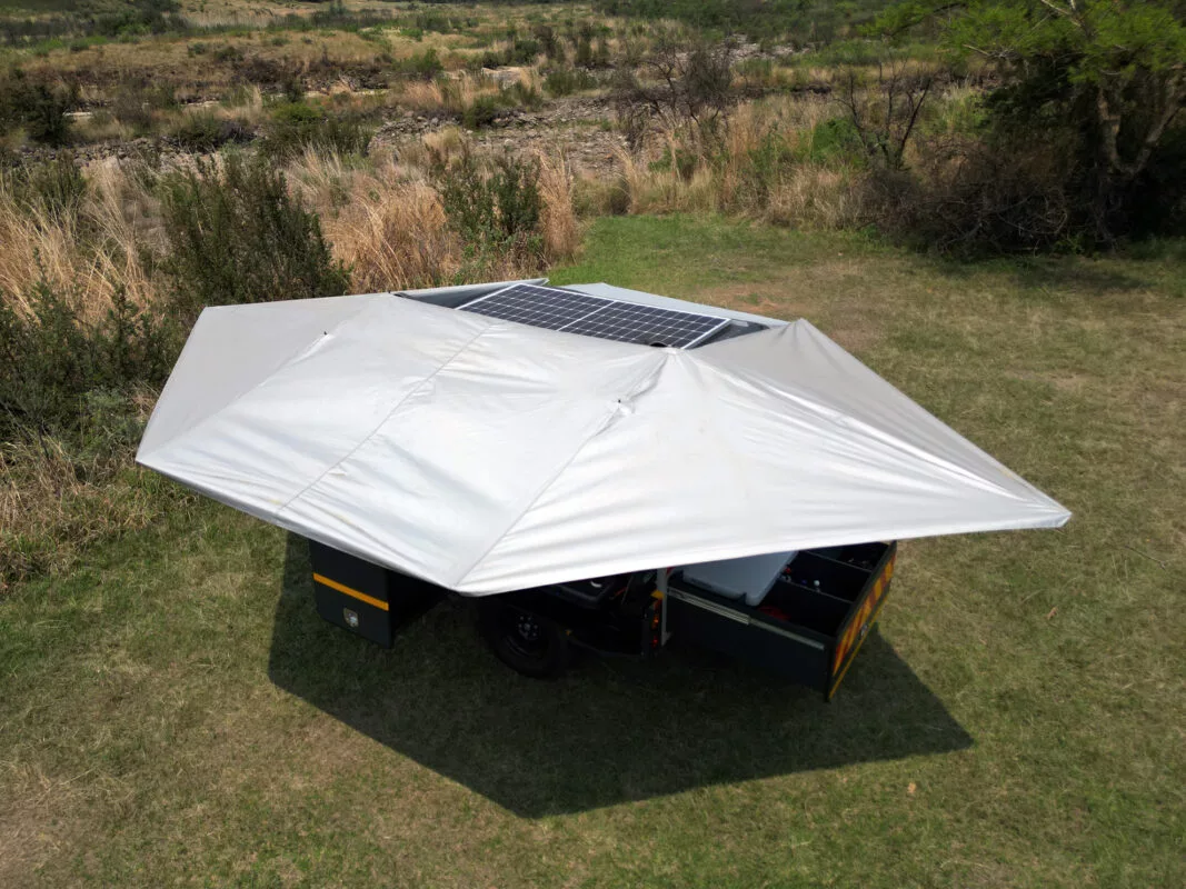 Roof-mounted solar helps keep the battery running