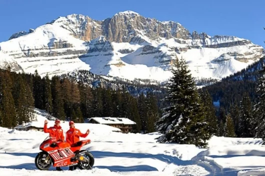 Marco Melandri and last year's world champion Casey Stoner
