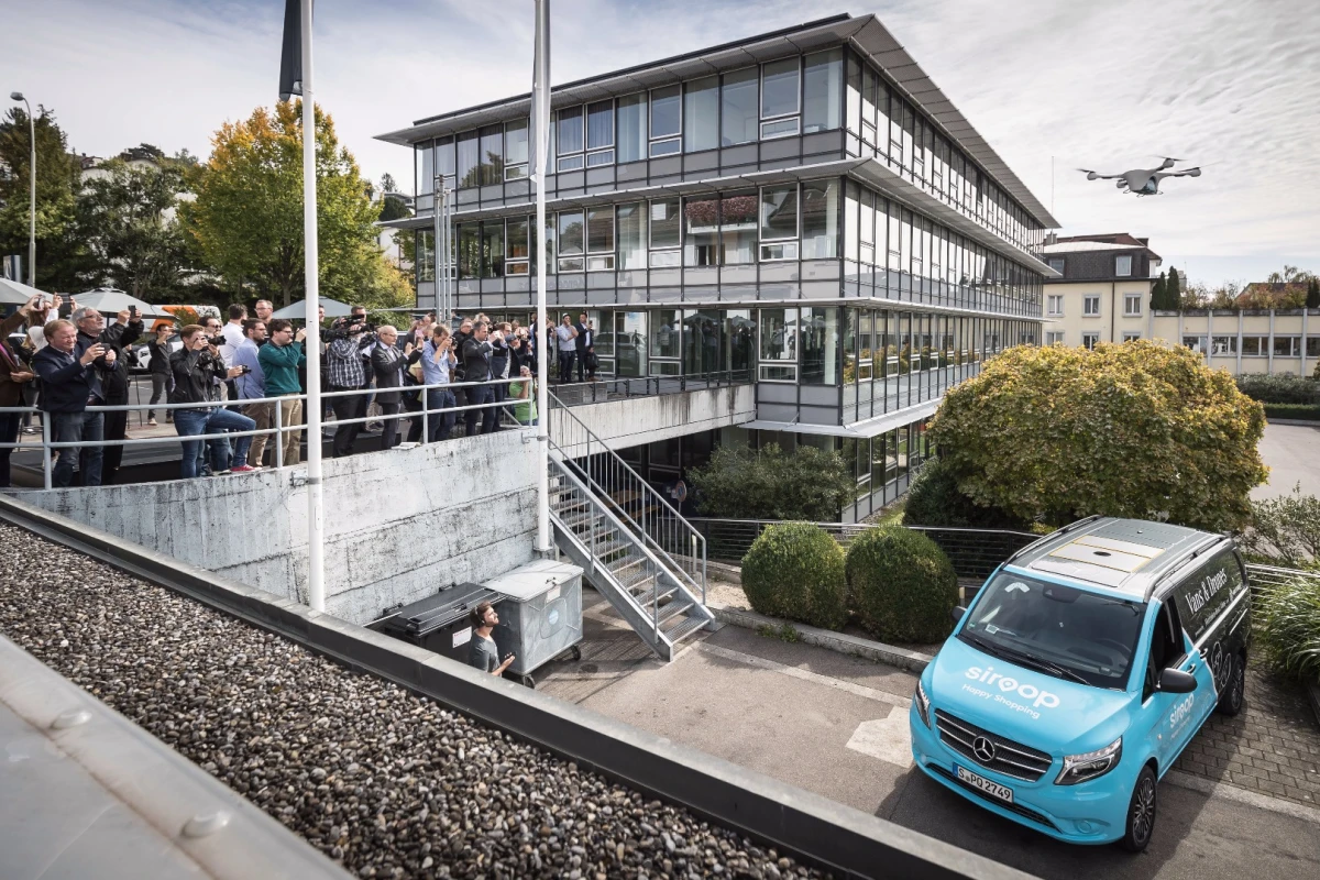 Mercedes kicked off trials of its drone-van delivery service last week
