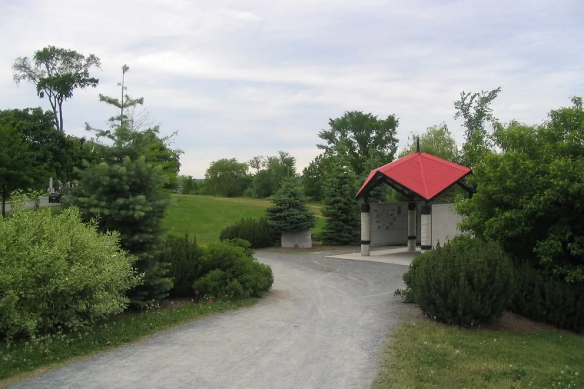Trans Canada Trail pavilion in Fredericton, New Brunswick, Canada