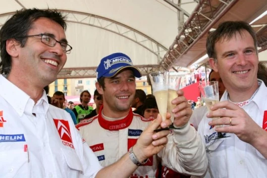 The Citroen team celebrates the remarkable achievement