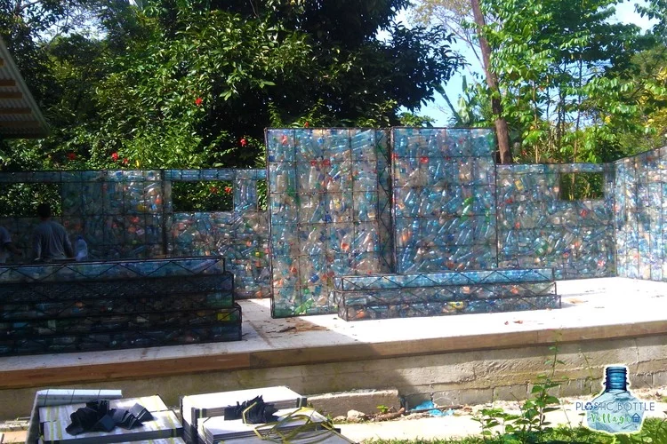 Over 10,000 bottles were used in the first home alone, and according to the firm, up to 25,000 bottles will be used for each subsequent home