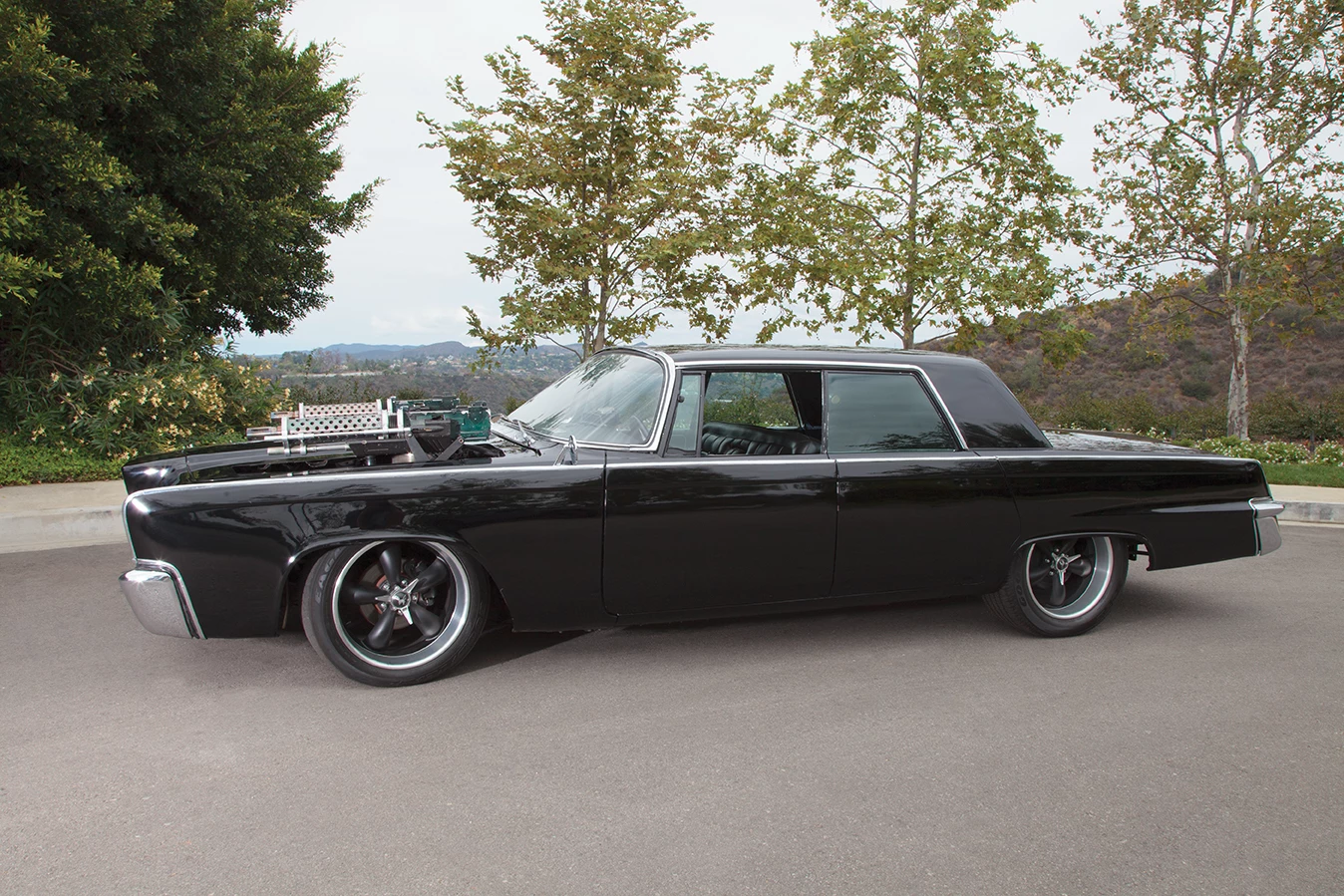 This car is a screen-used “Black Beauty” hero car from The Green Hornet. (Sony, 2011) Based on a 1965 Chrysler Imperial, Dennis McCarthy of Vehicle Effects in California built this hero car used for “beauty” exterior shots and interior close-ups.