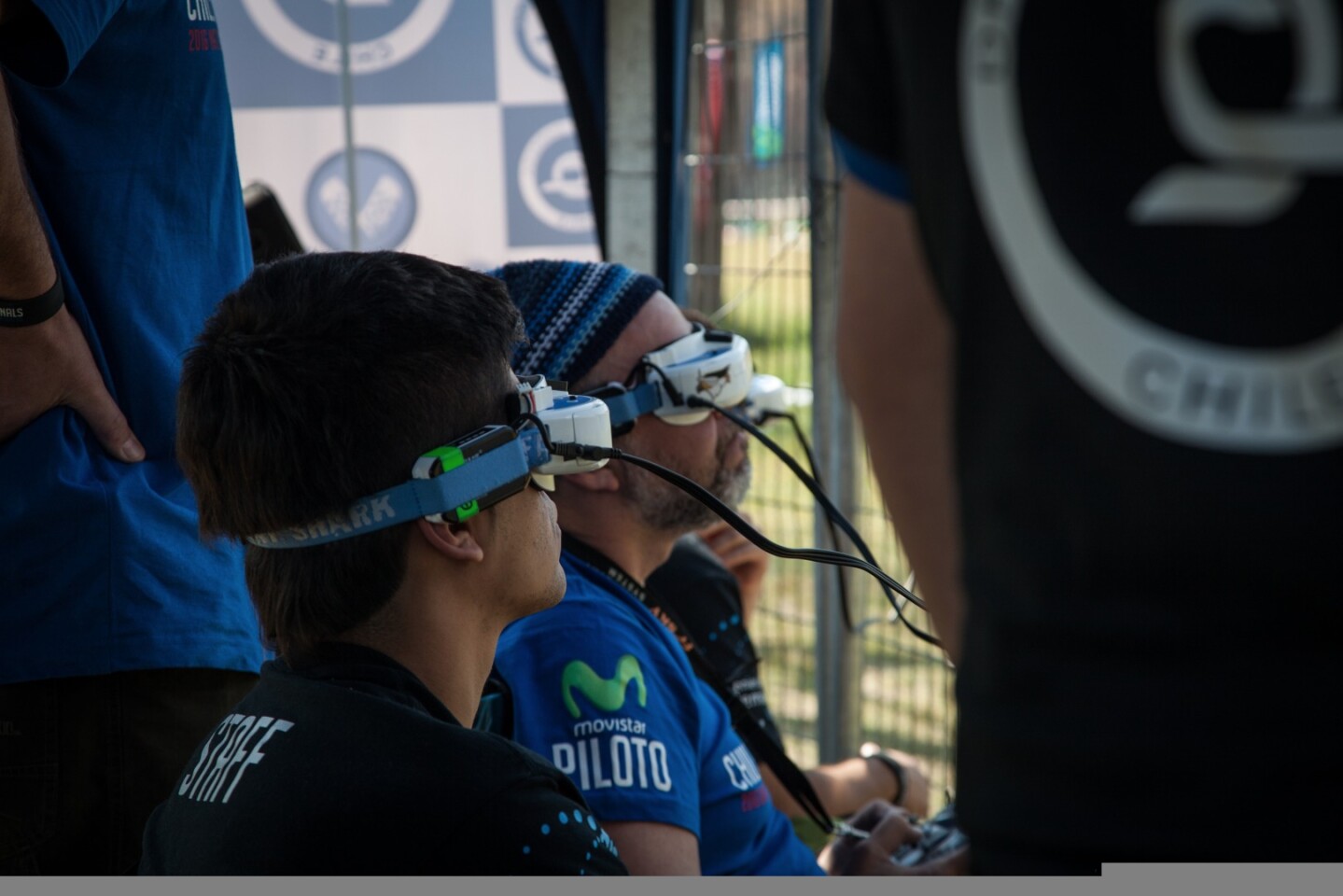 The FPV systems are basically virtual reality goggles that stream live vision from a camera mounted to the front of the drone