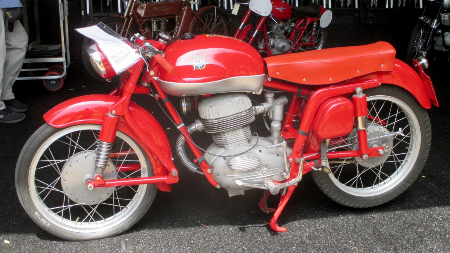 1955 MV AGUSTA DISCO VOLANTE High Bid: $16,000 Estimate: NA Auctioneer: Mecum | Lot T166.1 | Auction Description