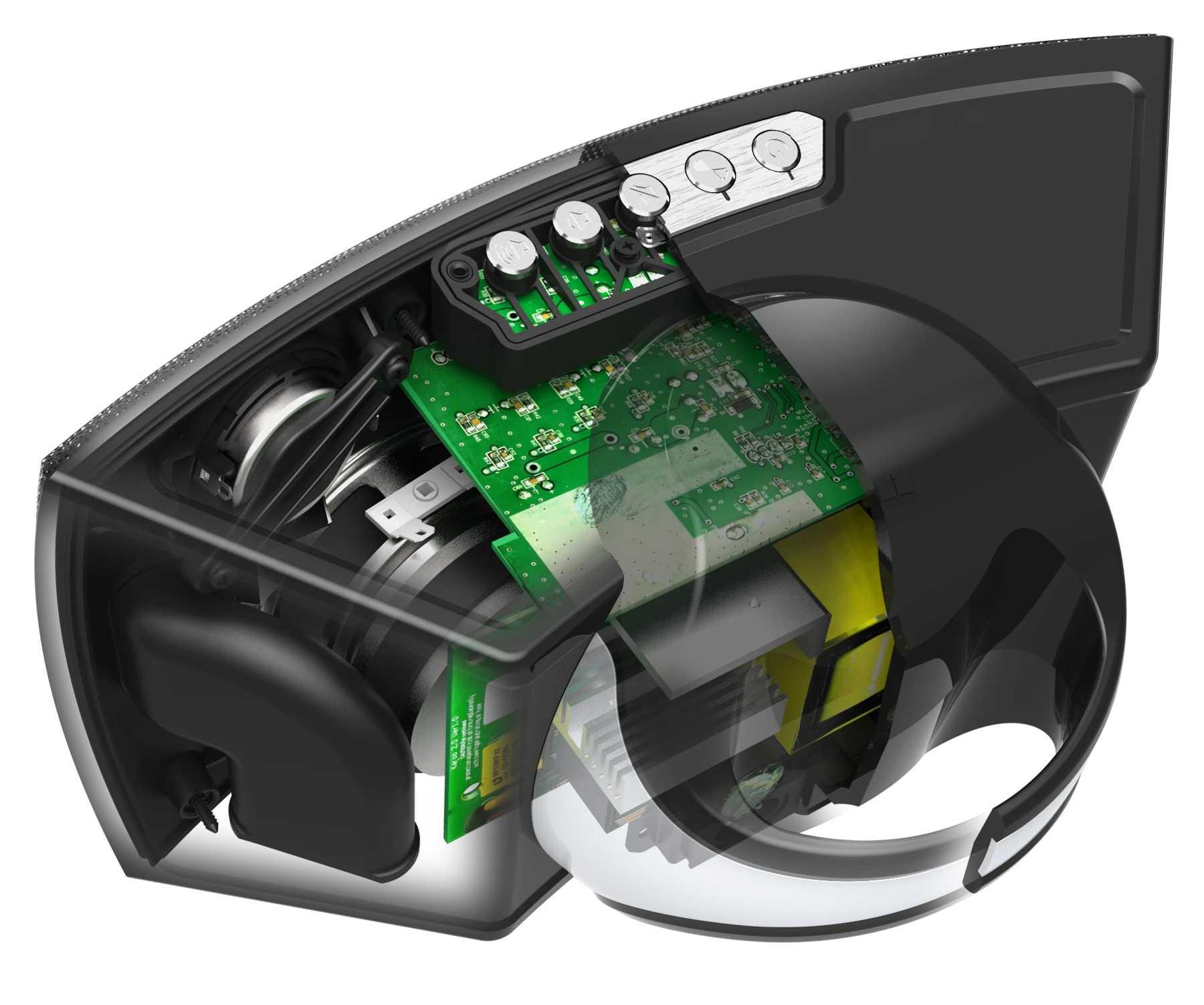Cutaway showing the internal design of the Korus V400