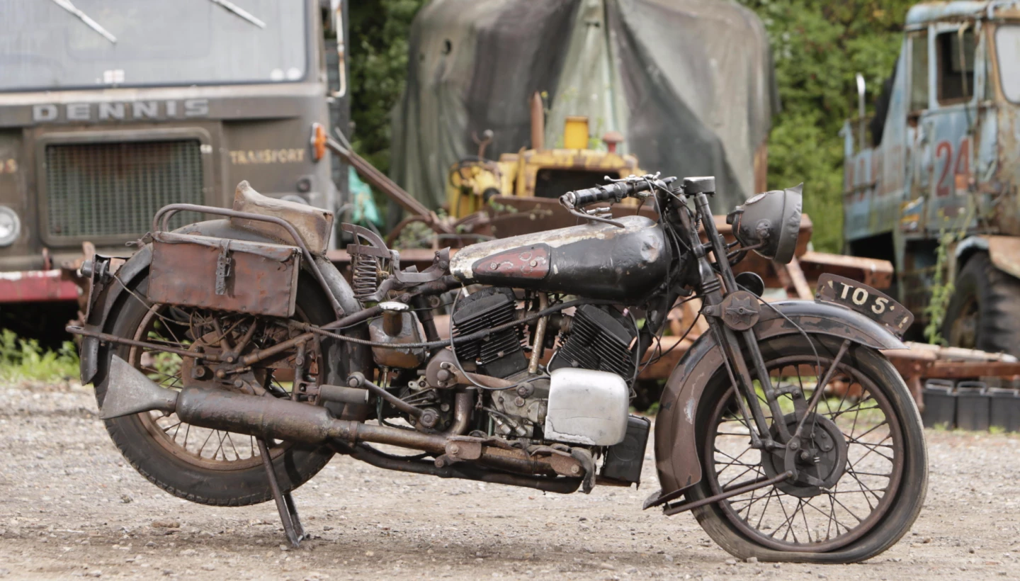A wonderful 'barnfind' in need of some tender loving care but the end result will be more than worthwhile, as the record price at auction for a Brough Superior 1096cc 11-50 HP was achieved by a 1937 model at Bonham's Spring Stafford Sale earlier this year when it fetched £147,100 (US$223,364). Acquired by the current owner in 1991, this 1934 Brough Superior 1,096CC 11-50 HP appears to be totally original and complete, and should, despite its somewhat distressed condition, be a relatively straightforward restoration for the experienced practitioner.