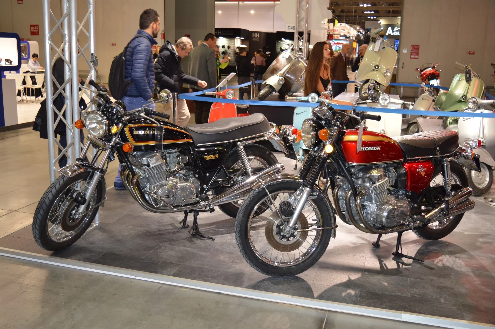 Two excellent examples of Honda's CB750 Four