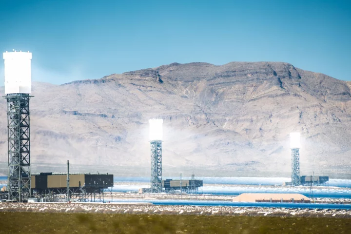 Concentrated solar thermal power plants, such as this one in the California Mojave Desert, could soon form a part of the smart grid thanks to a system developed at OSU