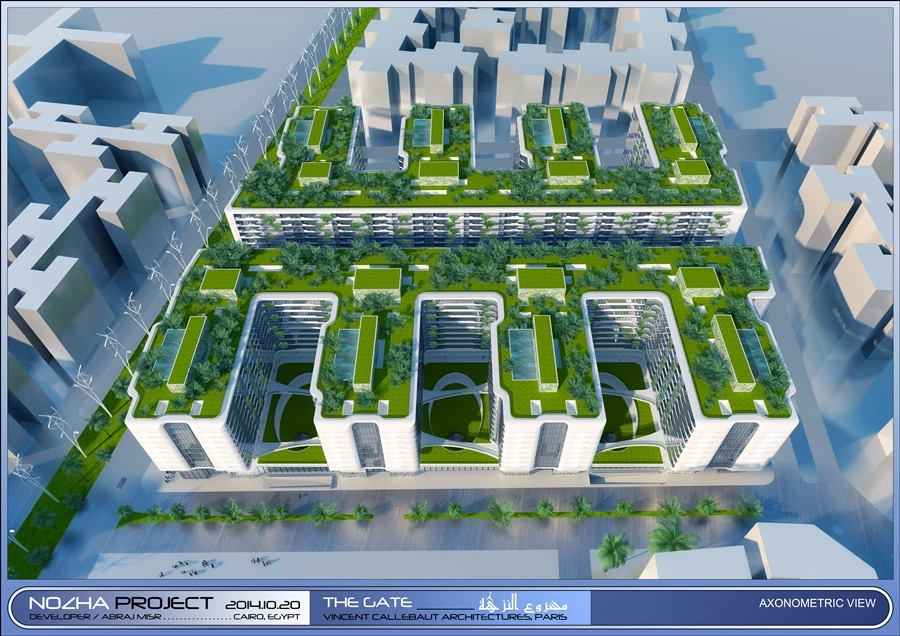 An axonometric view of the Gate Residence