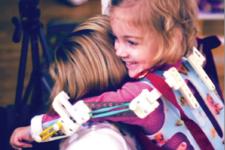 Emma's custom "magic arms" were created using 3D printing technology