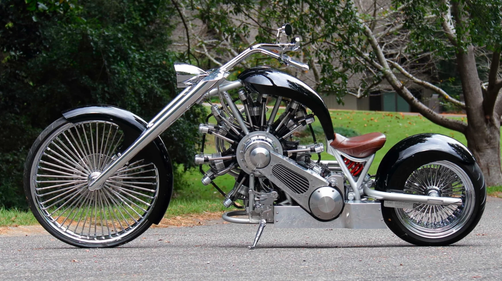 Part airplane, all functional art, four-only: the JRL LUCKY7. This bike sold for roughly one third of replacement cost.