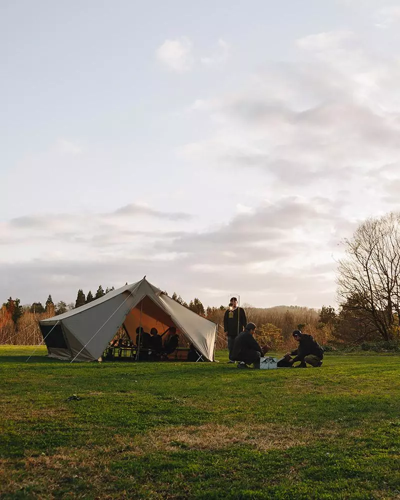 Snow Peak's Living Lodge is a spacious and versatile camping solution, that can also be used purely as an entertaining space