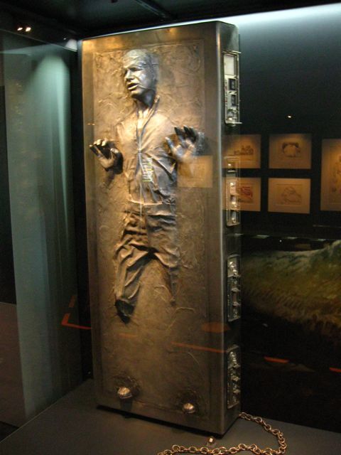 Han Solo frozen in carbonite, from The Empire Strikes Back