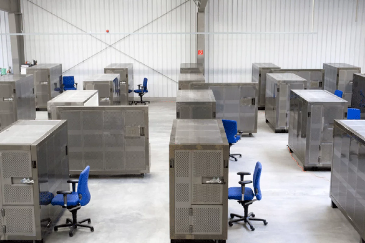 On trial in Amserdam, Beehive's new BEEBOXes are secure, mobile self-contained one or two-person offices