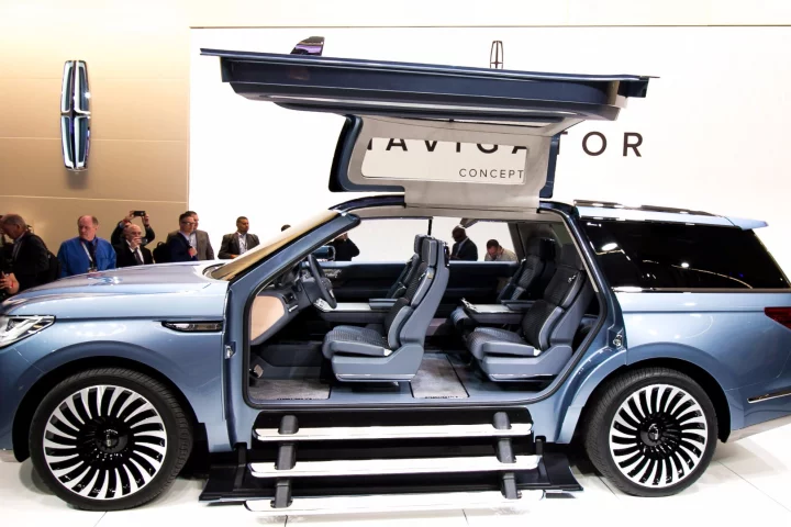 The all-new Lincoln Navigator Concept with its dual gullwing doors debuts in NY