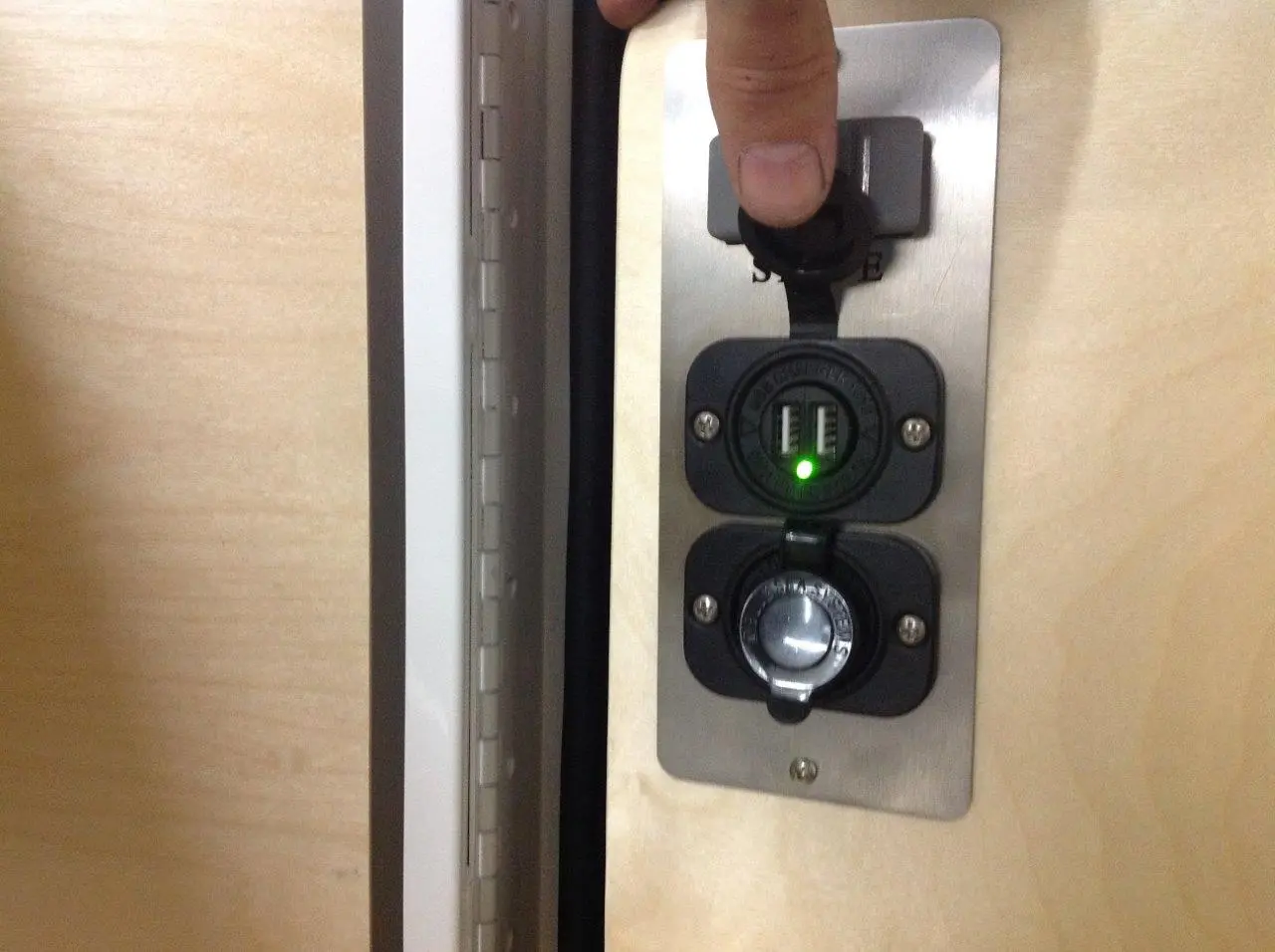 The has several power outlets