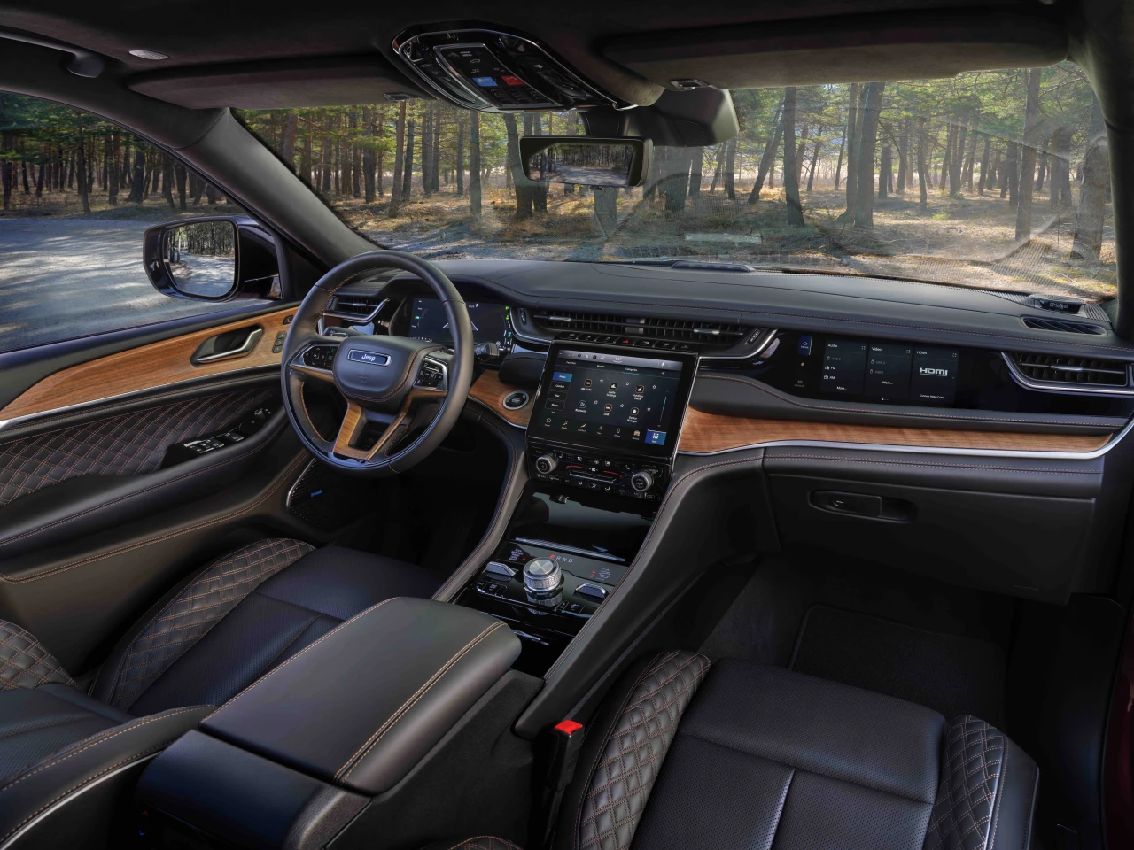 A well-accoutered interior and smart infotainment mark the Jeep Grand Cherokee as a premium-level SUV