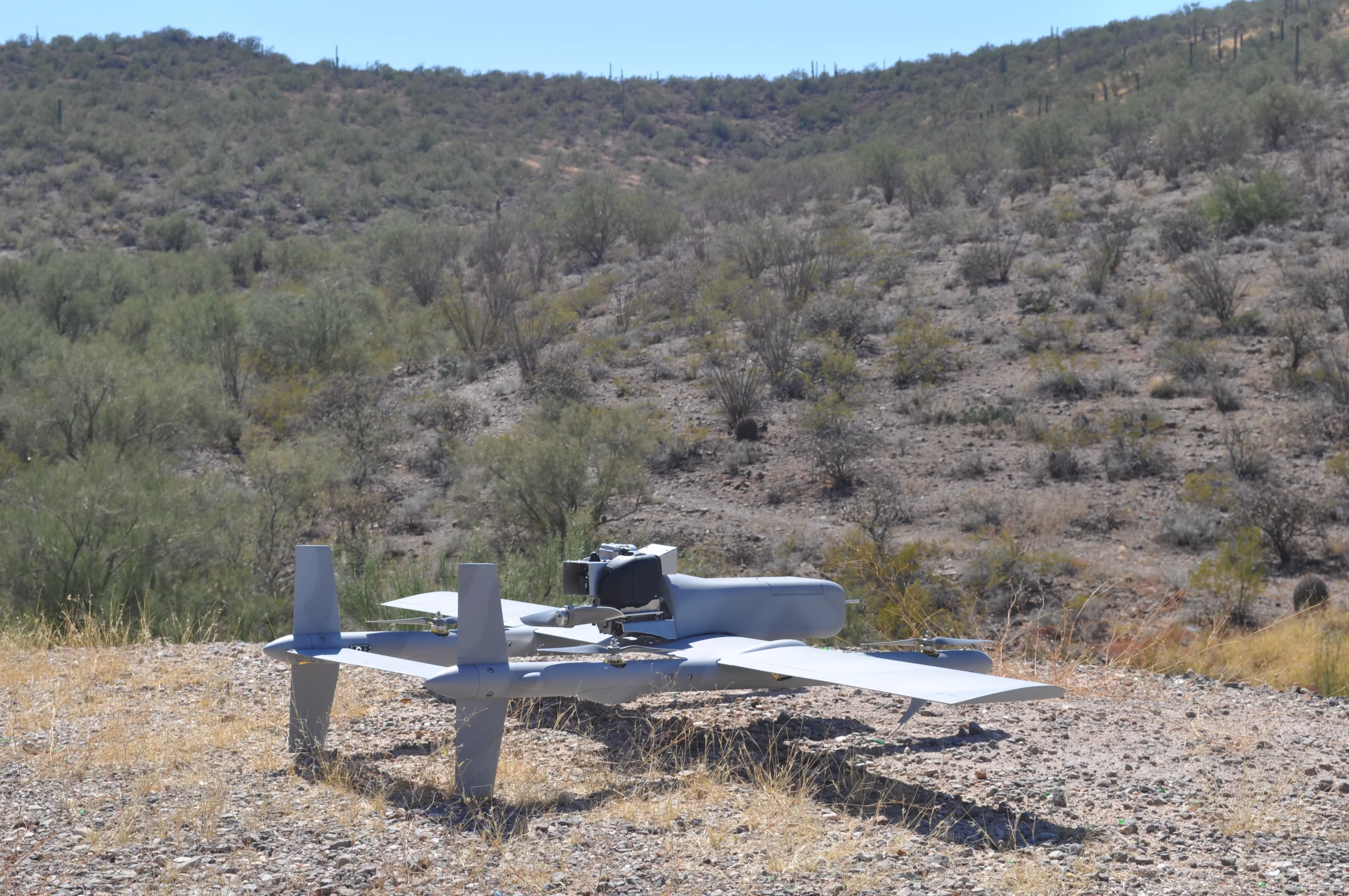 The smaller HQ weighs in at 25 lb (11.3 kg), and can carry a payload of up to 2 lb (0.9 kg)