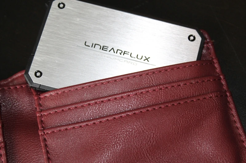 Fitting the LithiumCard into a card slot is a bit of a squeeze