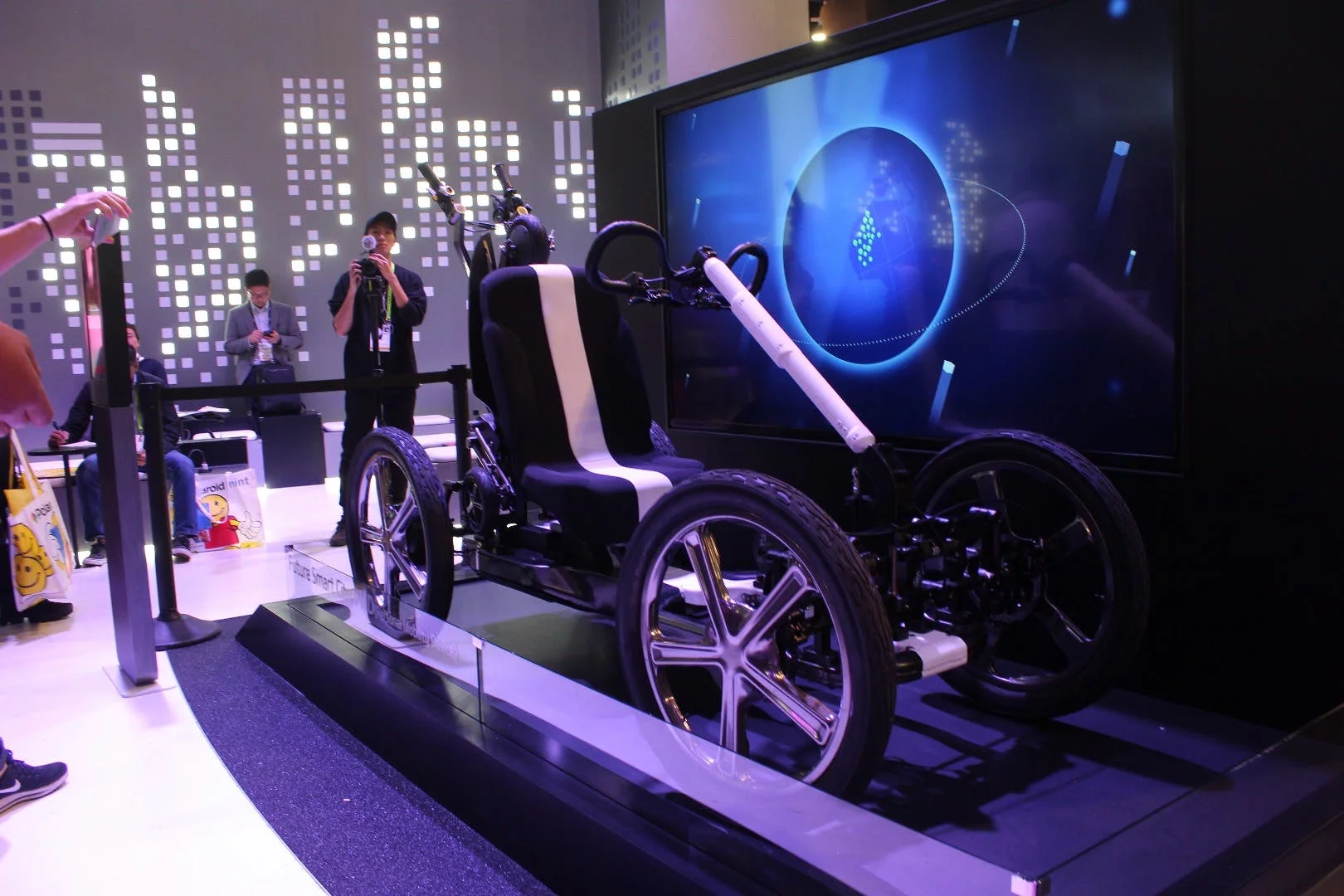 The SEED Car prototype on display in Las Vegas