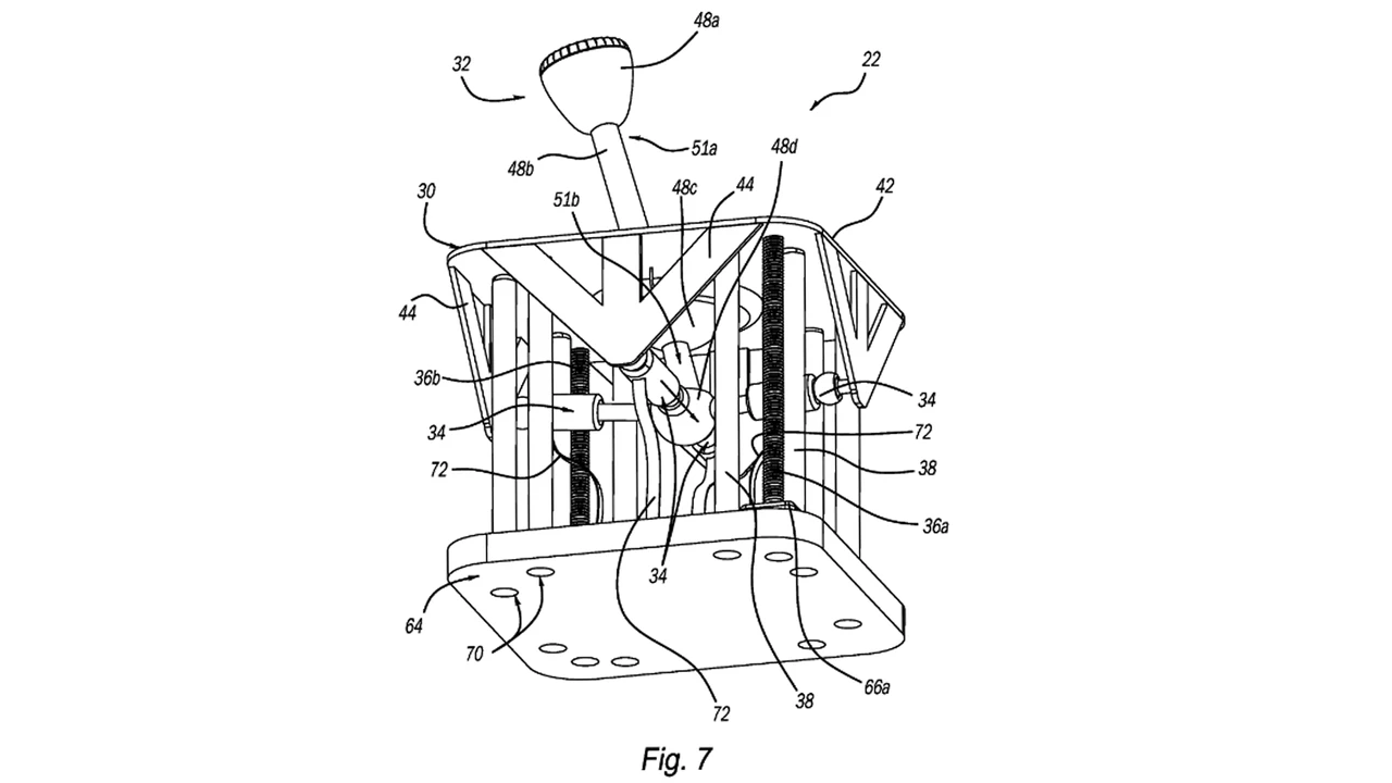 The gear stick in the patent application links to a number of actuators that are controlled by an electronic power controller
