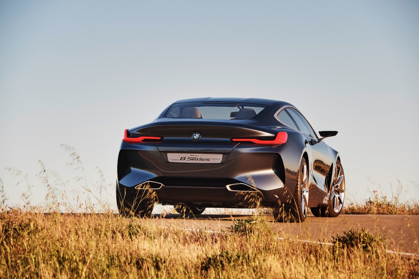 BMW gives the Concept 8 sharply carved vents all over