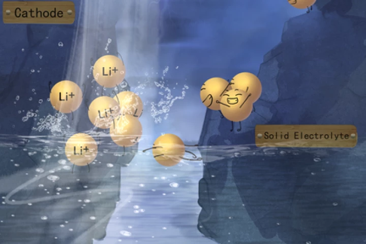 Doping the cathode material with ionic liquid fills structural voids and improves contact with a solid electrolyte in lithium metal batteries, scientists have found