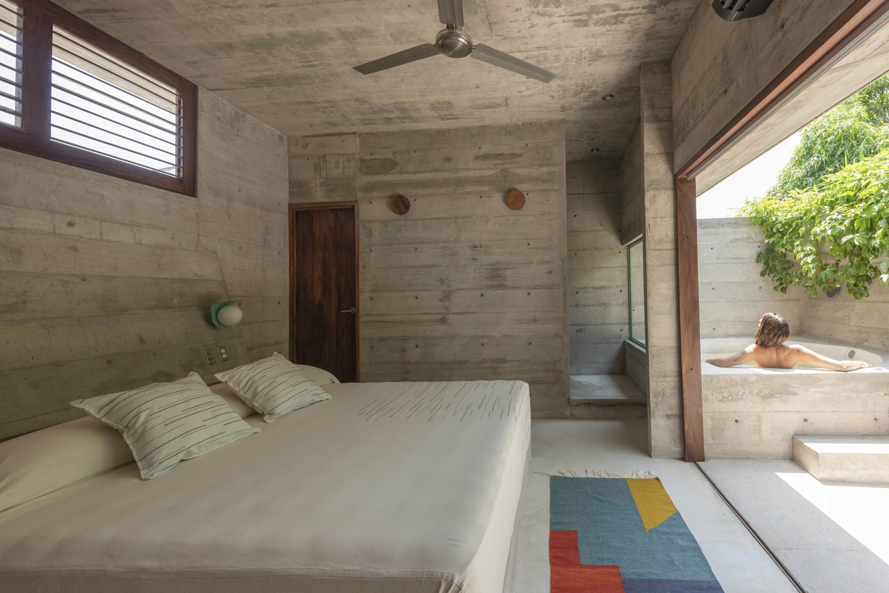 The suites on the upper floor boasts their own private outdoor tub