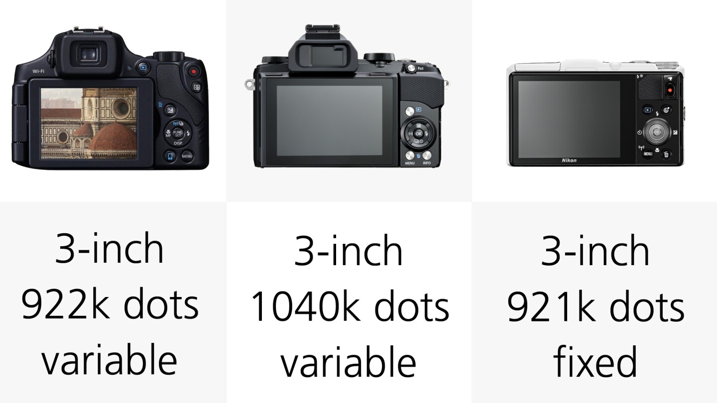 The screen on the Olympus Stylus 1 is also a touchscreen, which can be used for navigating menus and touch AF