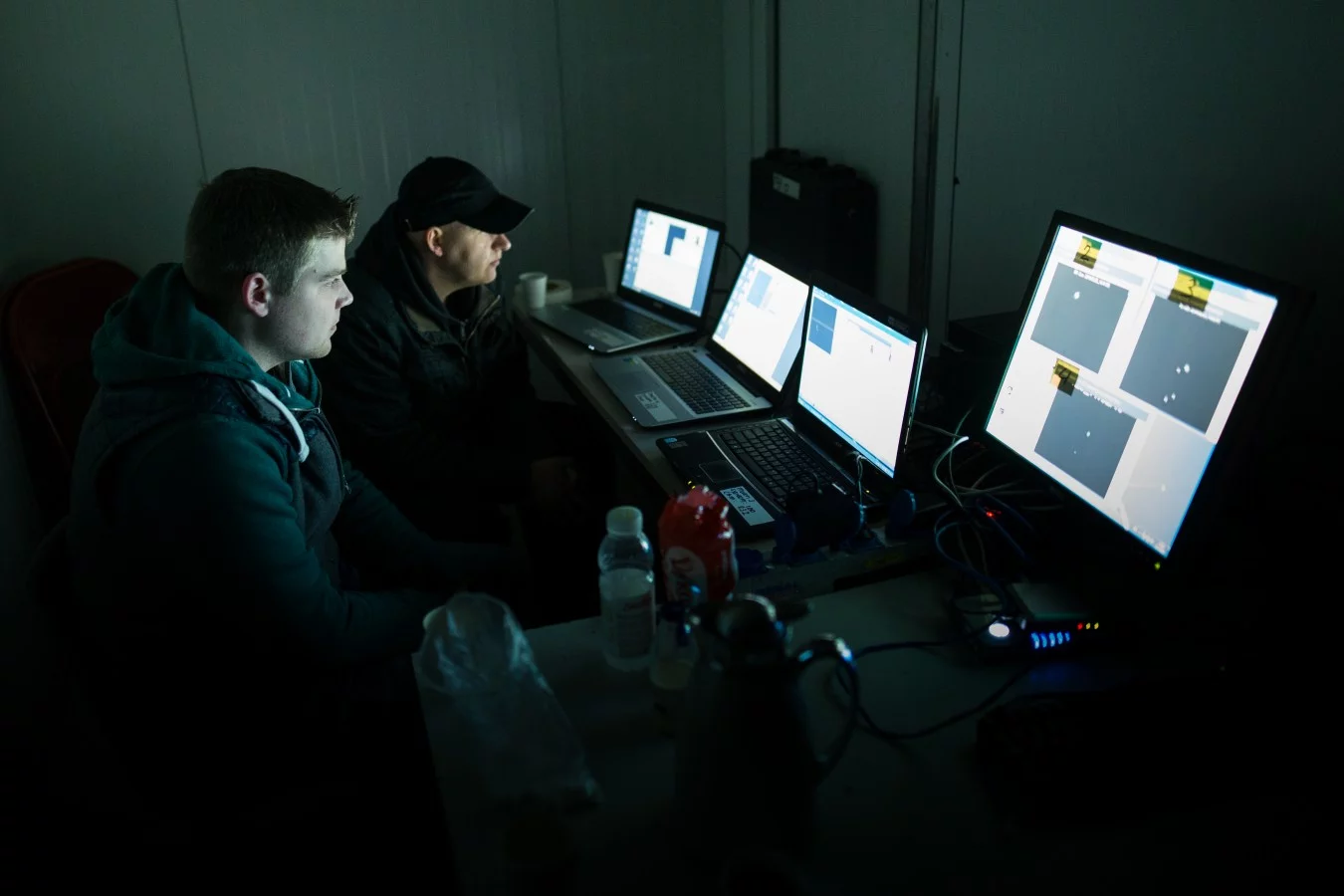 Special software is used to combine data from the thermal cameras and sensors