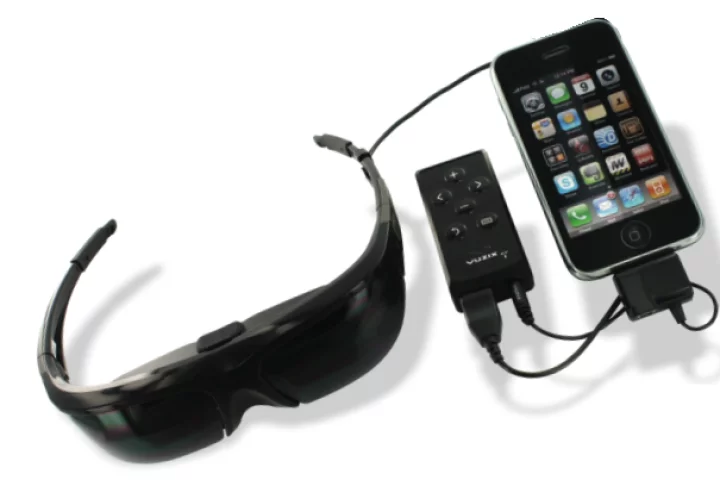 The Vuzix Wrap 920 glasses are compatible with many video devices to deliver a virtual cinema experience