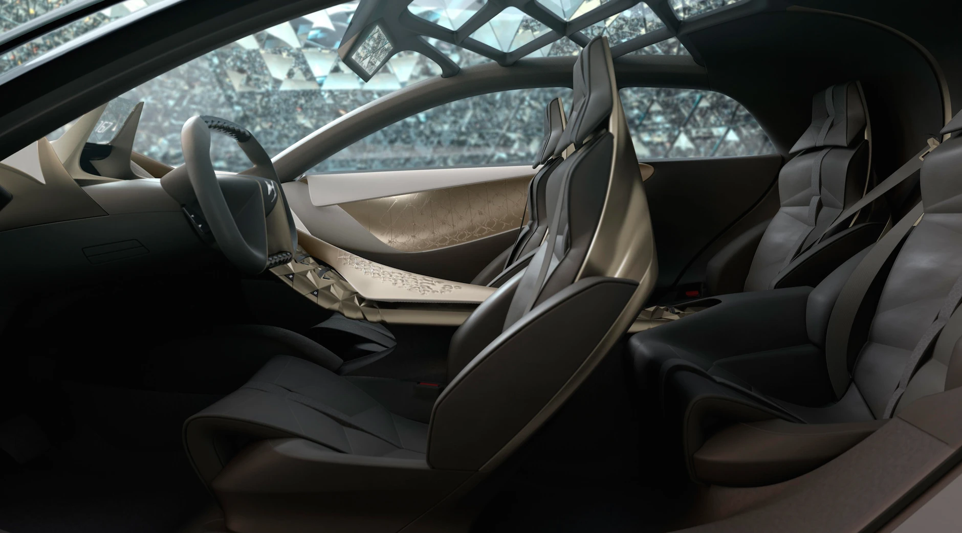 Inside, the DS Divine uses luxury designers to create a high-end feel