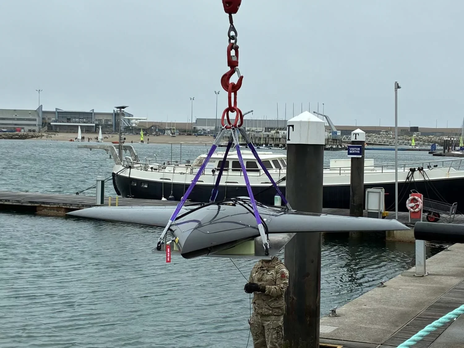 Nyan gallery being lifted aboard