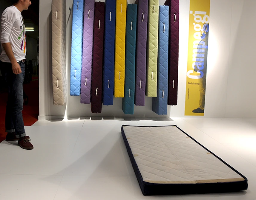 Bed Sharing hangs on the wall for a deorative interior feature piece (Photo: Edoardo Campanale/Gizmag.com)