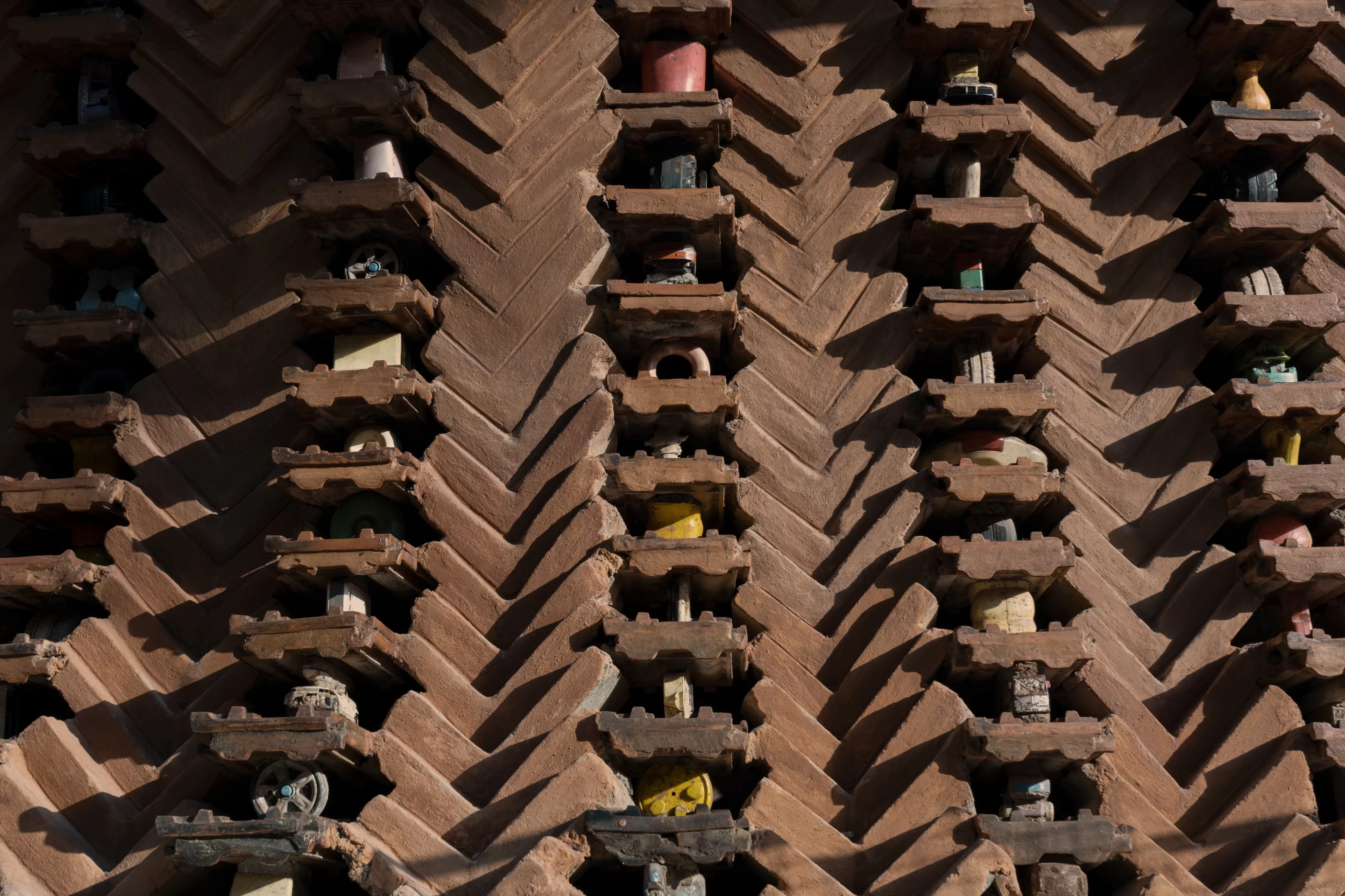 In addition to its toys, Toy Storey's exterior also incorporates recycled tiles