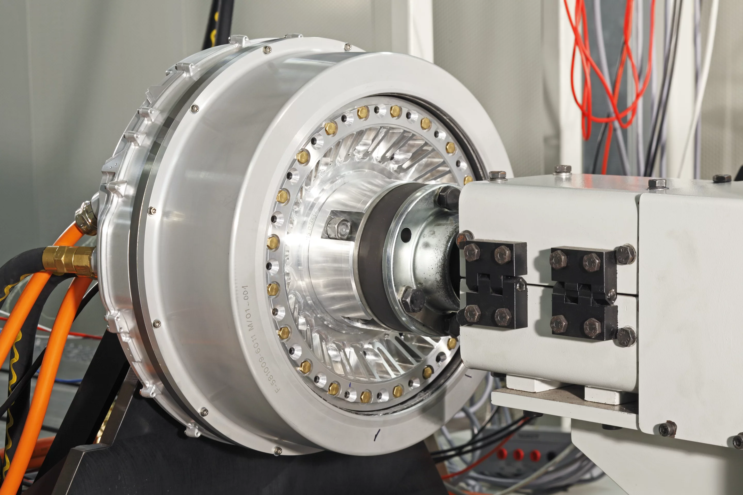 With the tire removed, the size of the hub motor is obvious