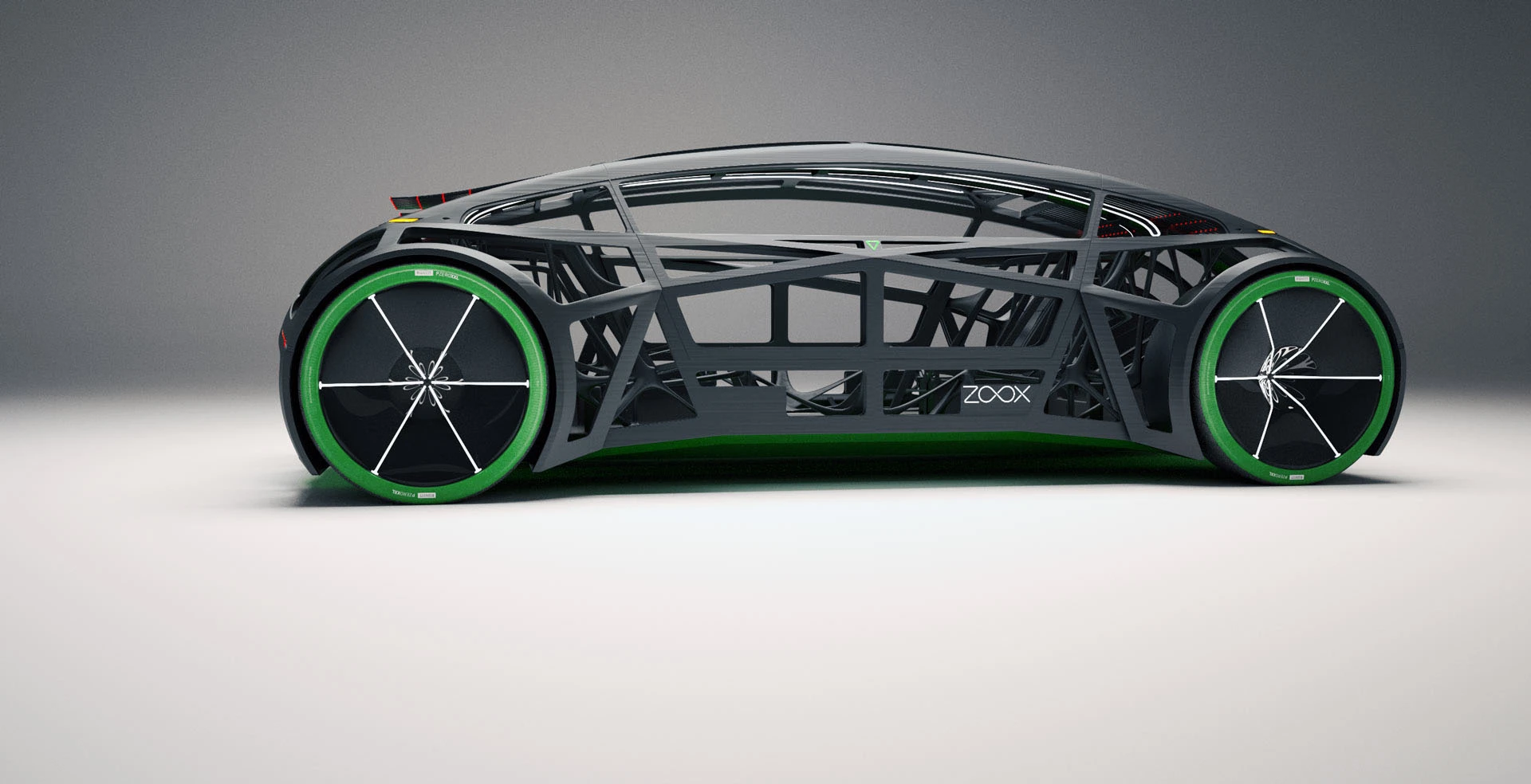 The Zoox Boz has a carbon-composite structure