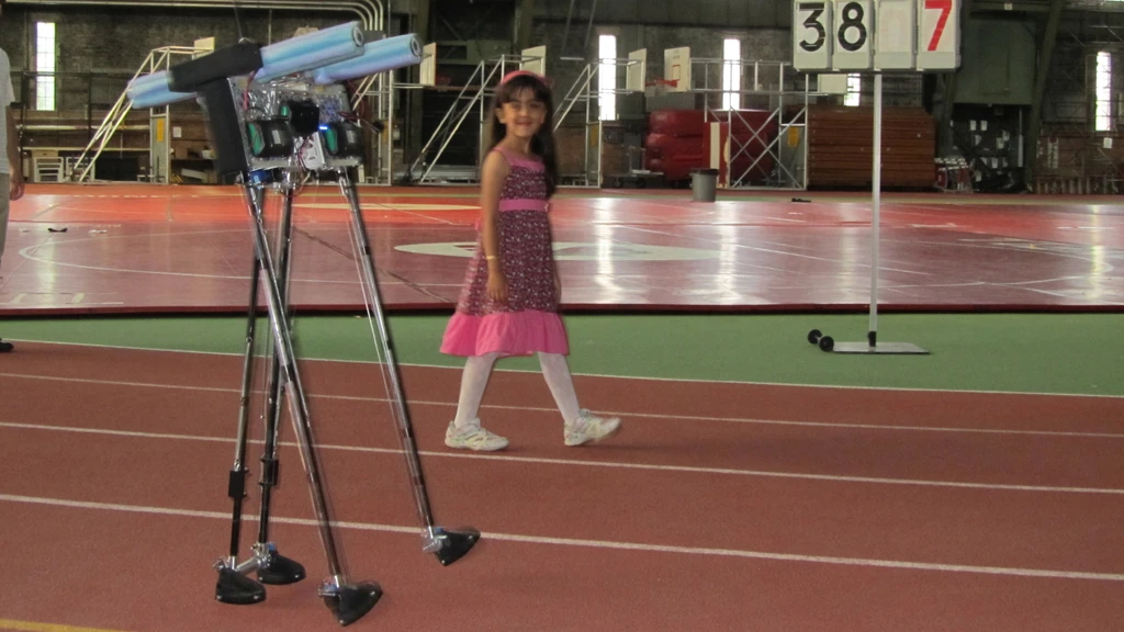 Cornell Ranger gets a walking buddy in Fatemeh Hasaneini, a daughter of one of the students who worked on the robot