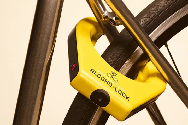 The Alcoho-Lock is designed to prevent drunken cyclists hitting the road