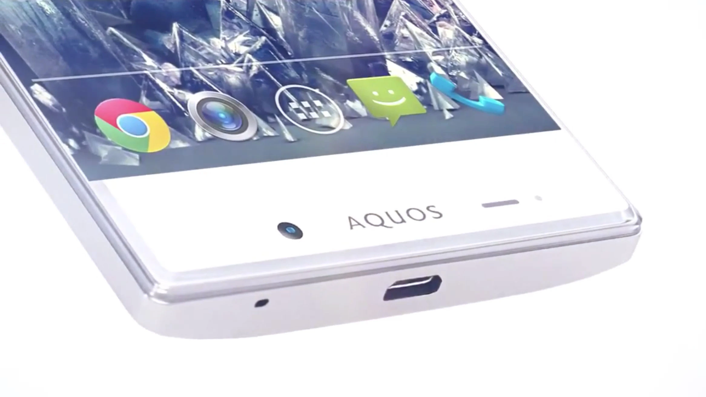 You can't tout the Aquos Crystal's "edge-to-edge" display without pointing out its considerable "chin"