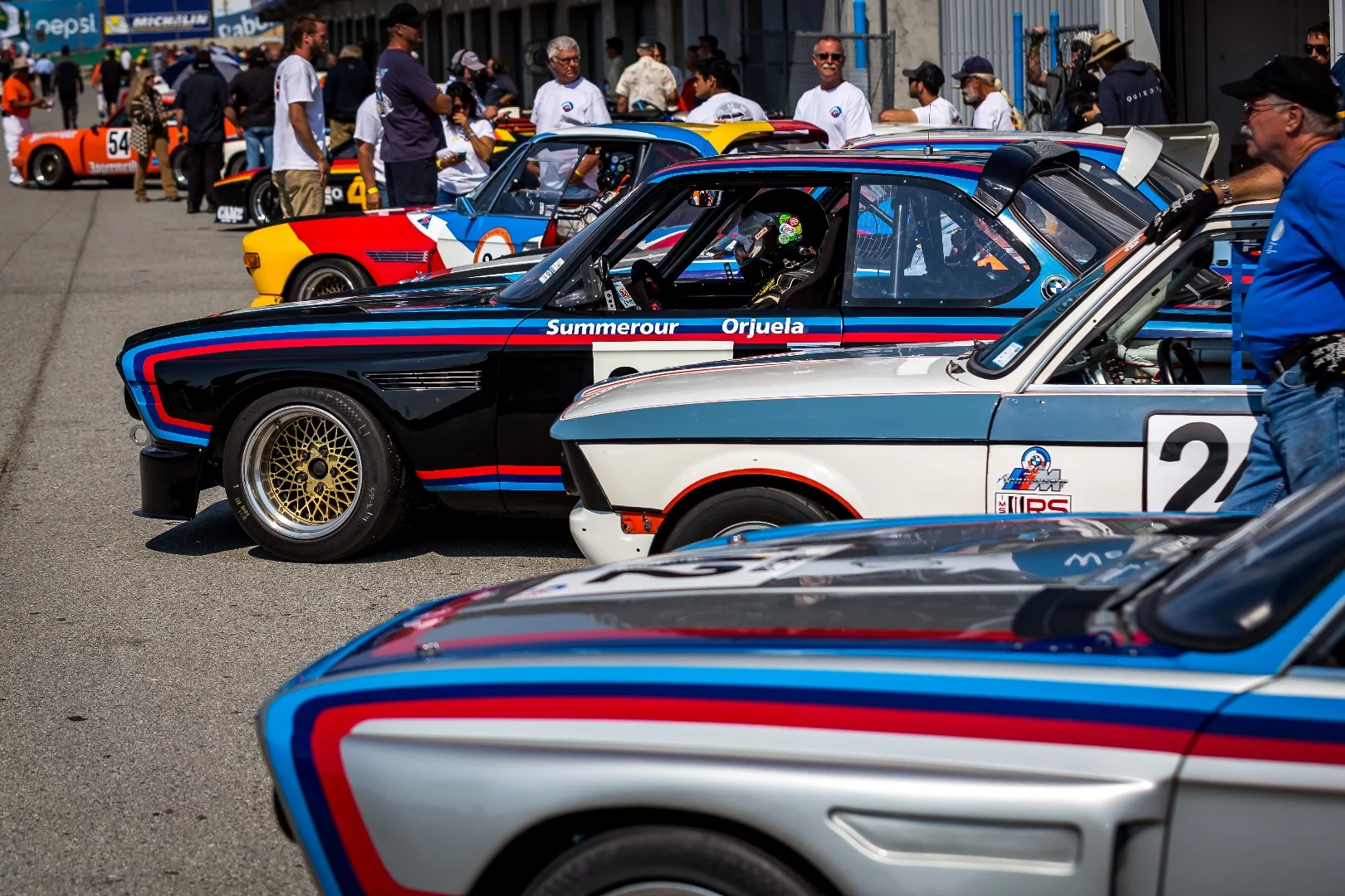 Just some of the classic BMW's on hand for the weekend