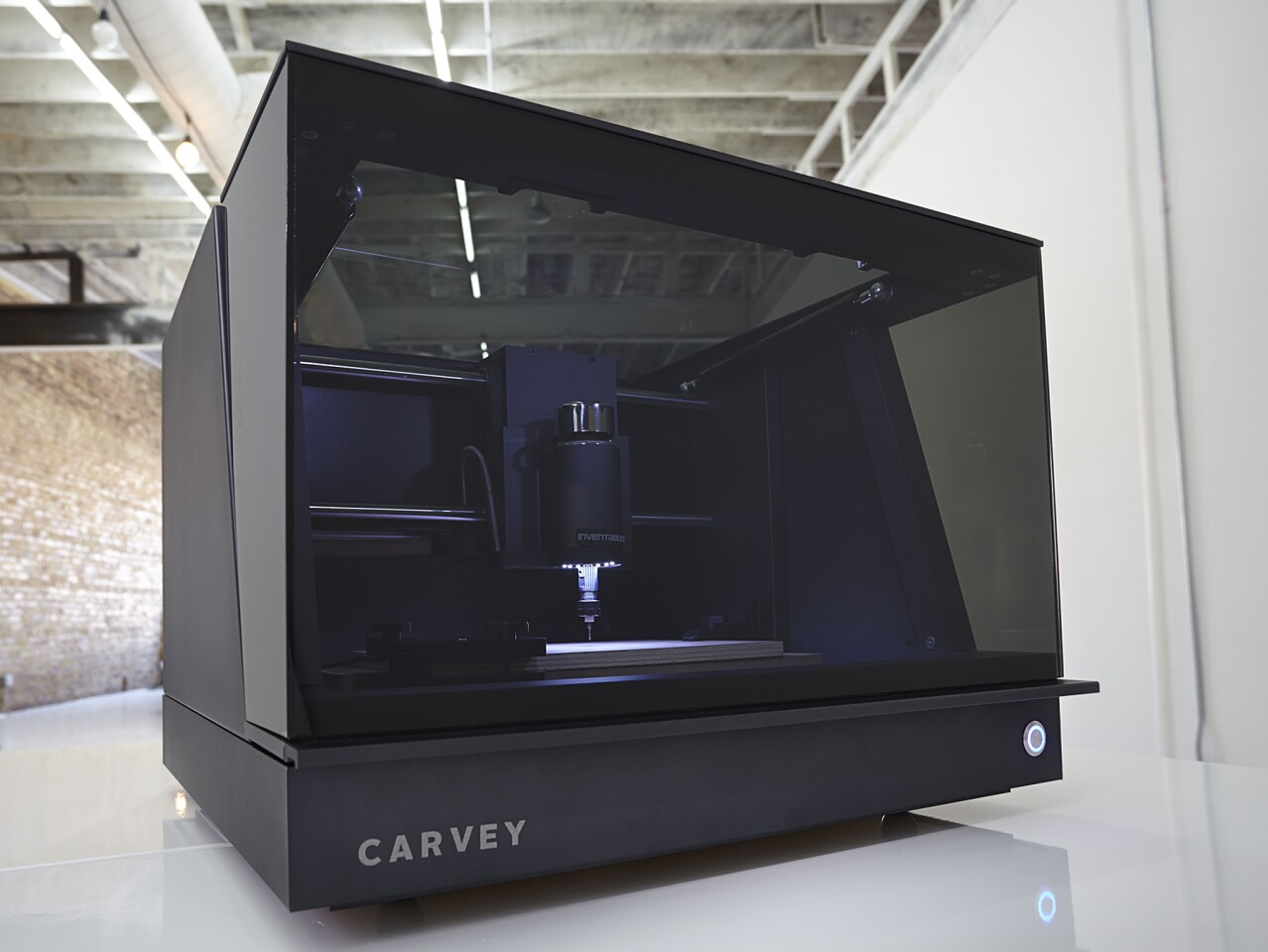 Carvey is a desktop 3D carving machine