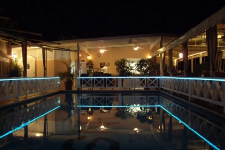 Light Tape works beautifully to highlight a pool area