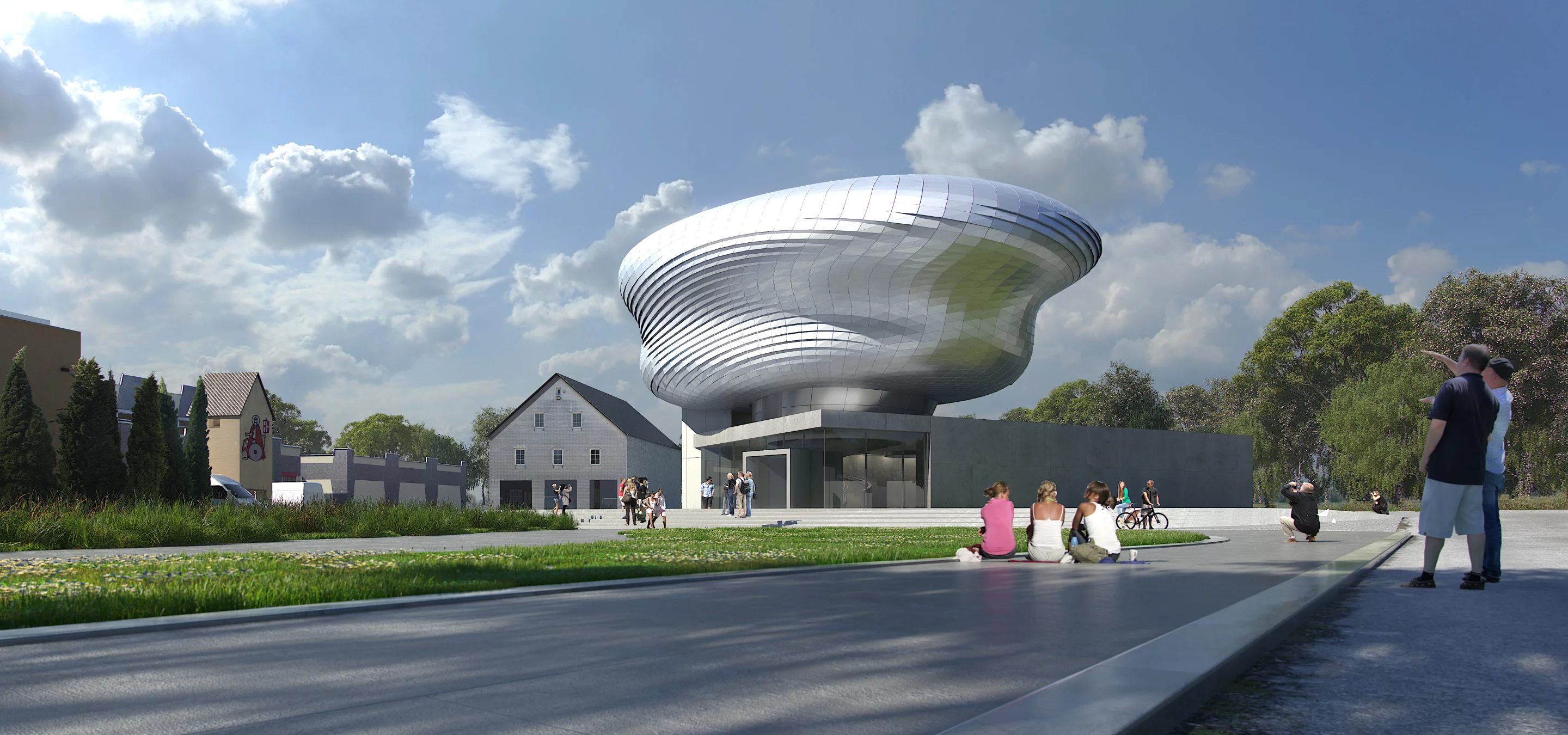 Artist's rendition of the exterior of the House of Bread