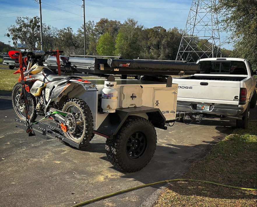 The Venturist XS includes a run-through tongue tube that provides a hitch receiver, perfect for a four- and two-wheel camping adventure