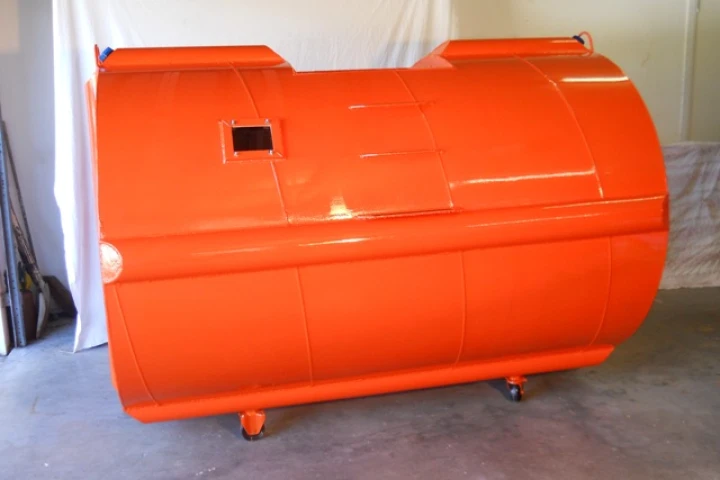 The Tsunami Survival Pod is a watertight, crush-proof capsule designed to allow its users to ride out tsunamis