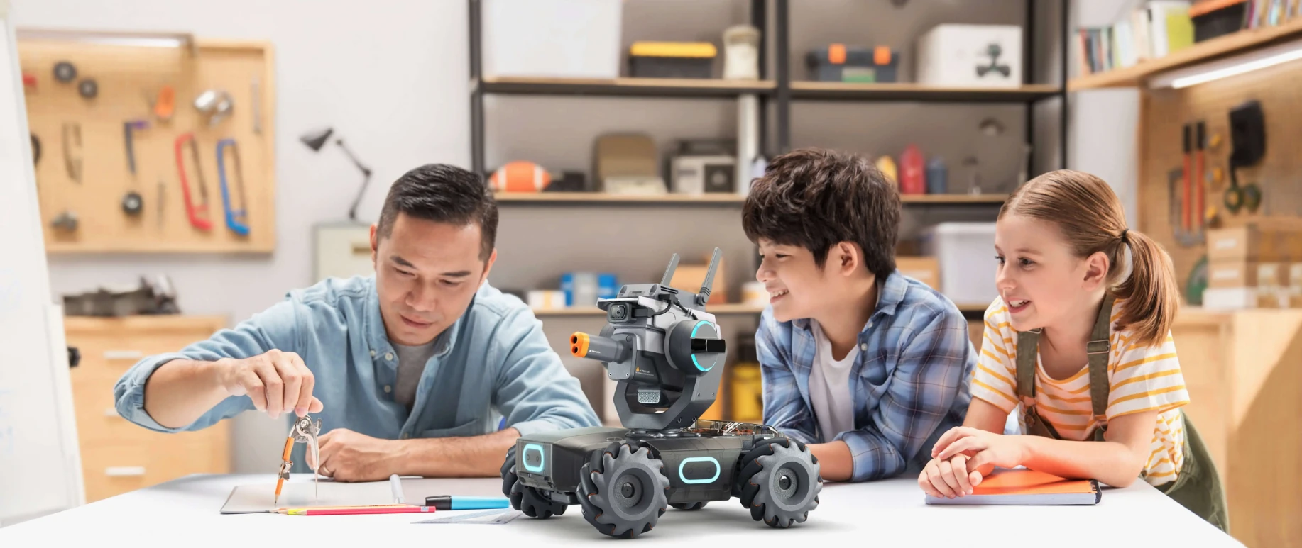 DJI's RoboMaster S1 can respond to claps, hand gestures and visual markers
