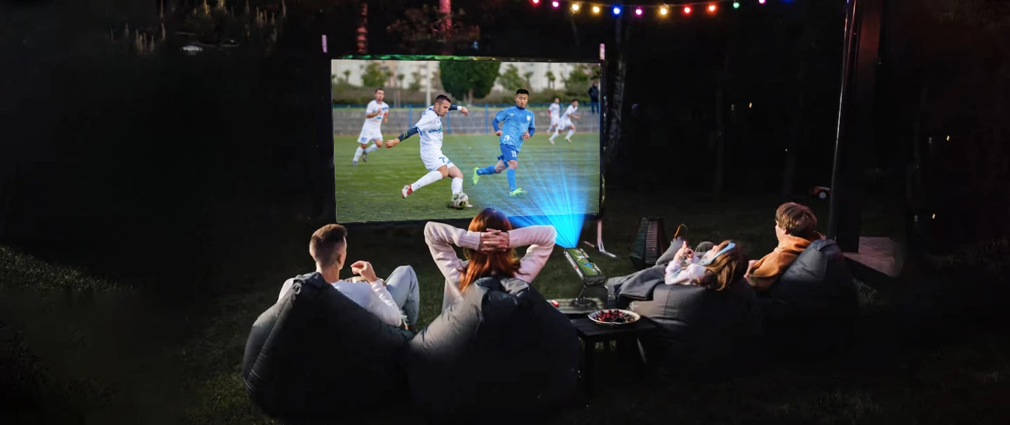 The Tank 3 Pro features a built-in DLP projection unit that puts out 100 lumens, and features auto image correction