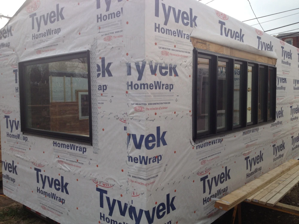 Construction process – windows installed (Photo: Paul Burk Photography)